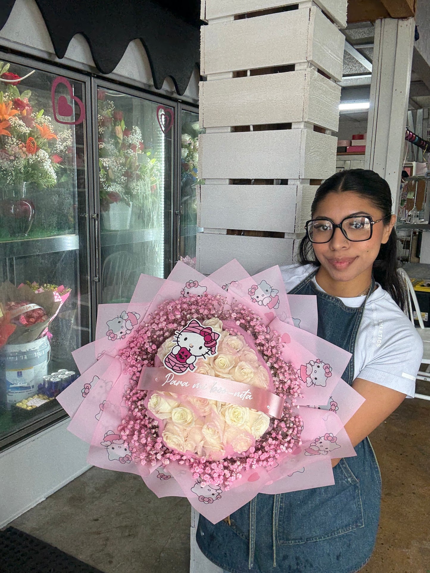 24 pink para mi boo-nita bouquet