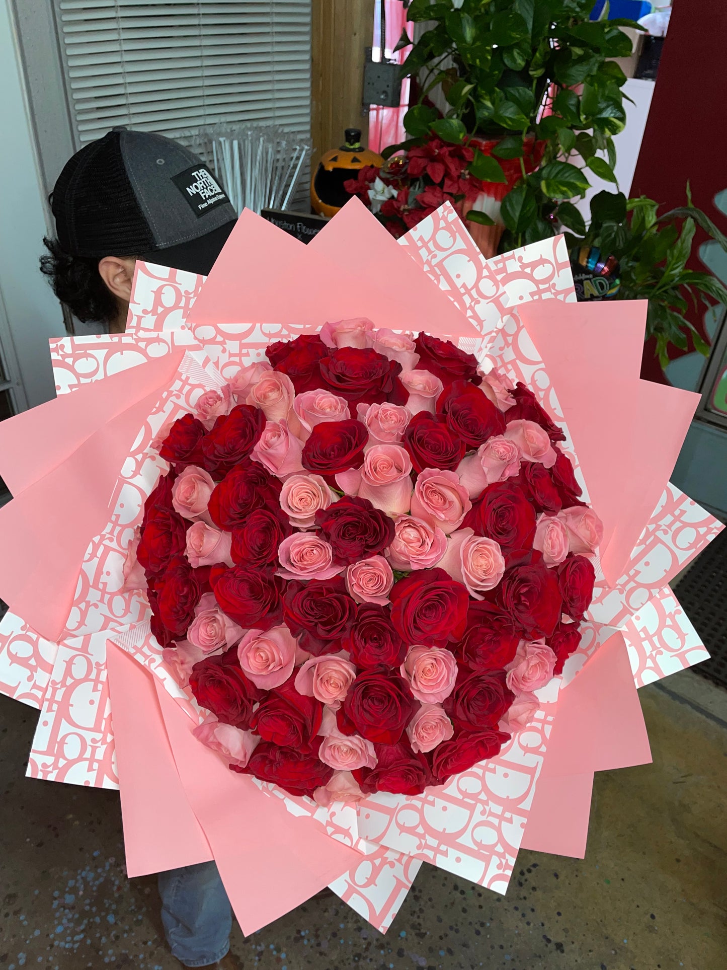 75 red and pink Dior