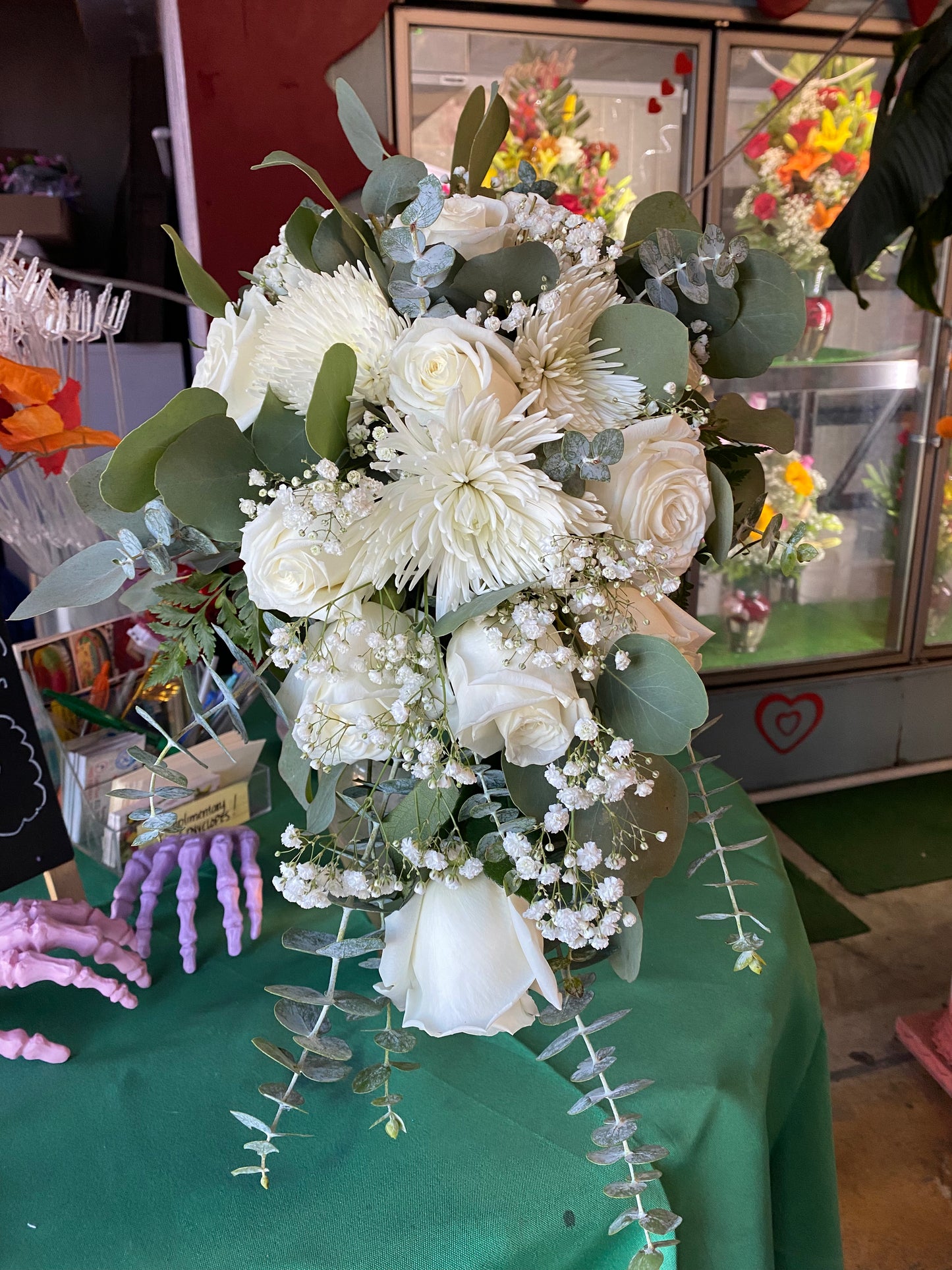 Cascade wedding bouquet