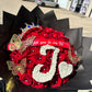 50 red roses + baby bre letter