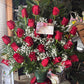 24 roses in vase arrangement