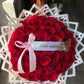 50 red coquette bouquet