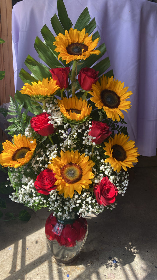 Large sunflower arrangement