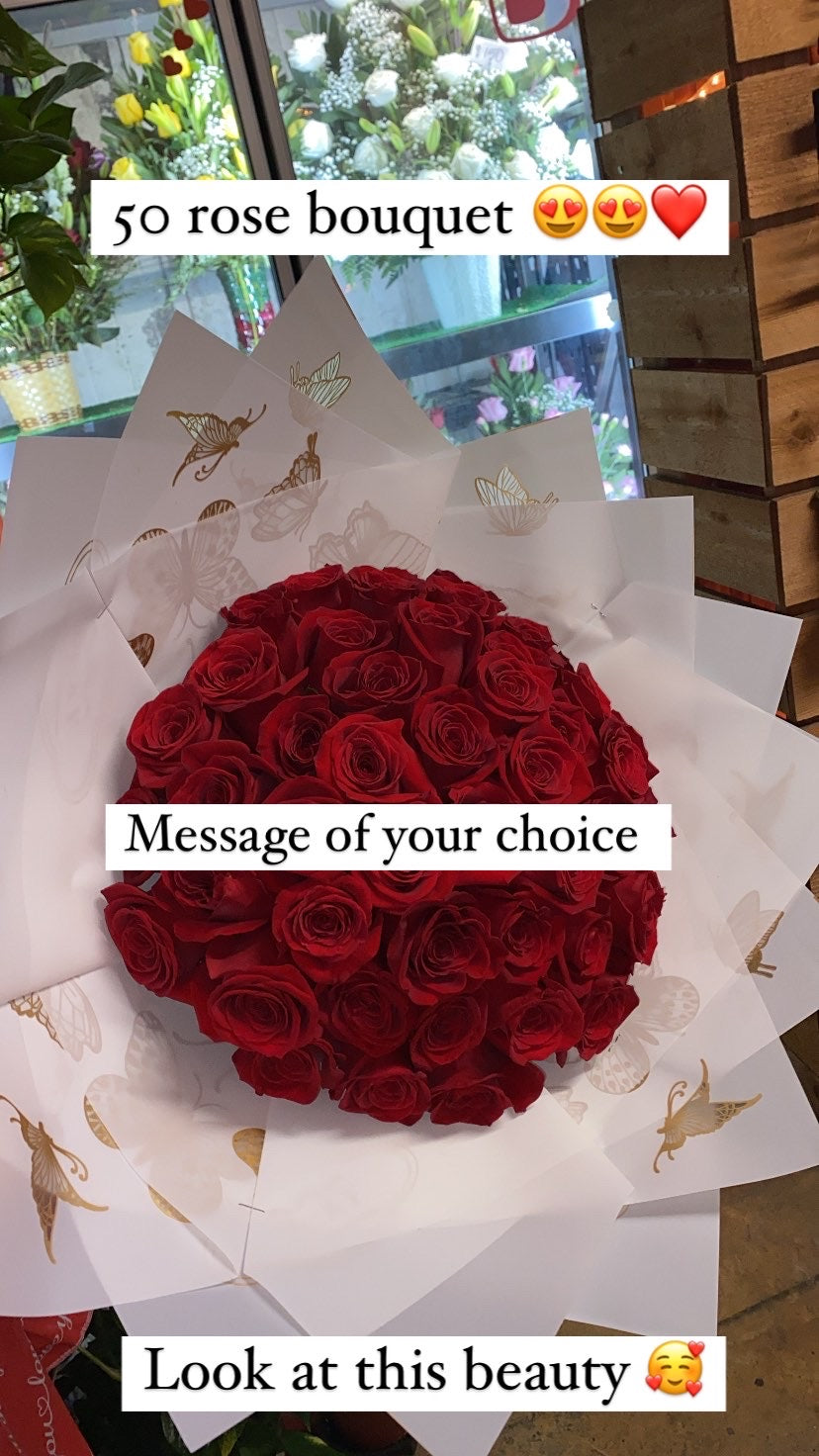 50 rose bouquet