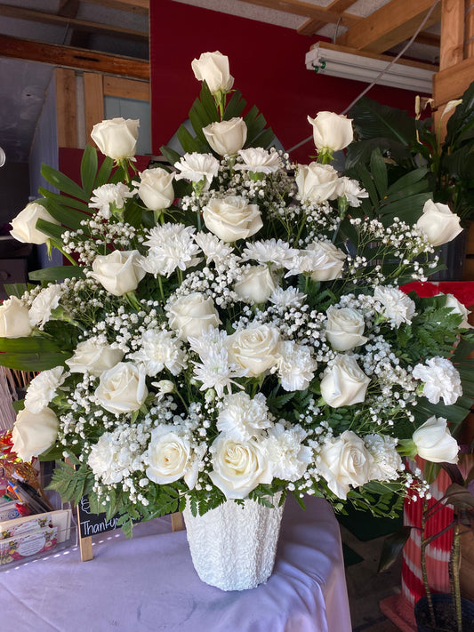 White arrangement