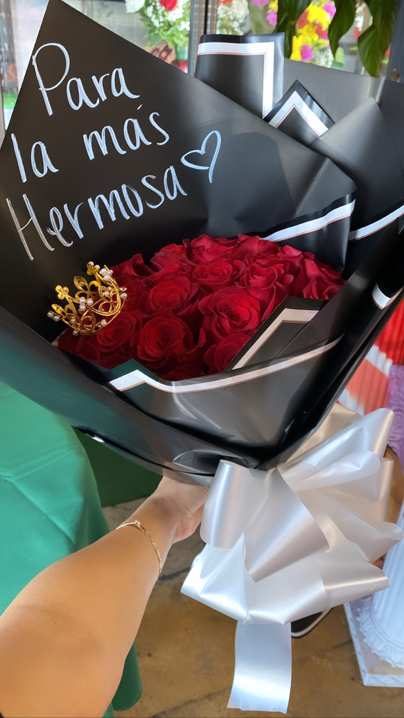 24 roses pAra la Mas hermosa bouquet