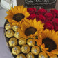 Heart box w sunflowers