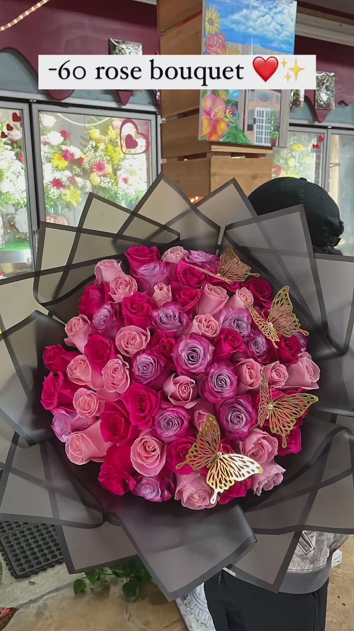60 roses bouquet – Houston Flower Shop